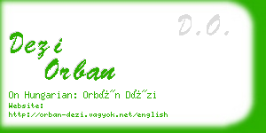 dezi orban business card
